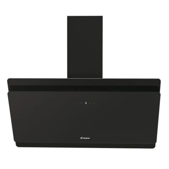 Candy CVMA90N beépíthető falra szerelhető döntött kürtös konyhai elszívó,90cm,LED világítás, Glass, fekete