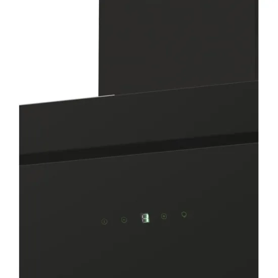 Candy CVMA90N beépíthető falra szerelhető döntött kürtös konyhai elszívó,90cm,LED világítás, Glass, fekete