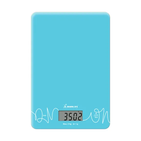 Momert 6860 digitális üveglapos konyhamérleg, kék