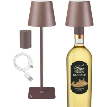 Beper P201UTP113 asztali lámpa USB-töltéssel barna