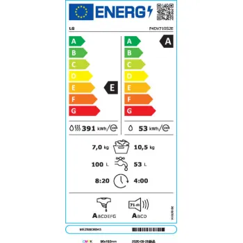 LG F4DV710S2E mosó-szárítógép gőz funkcióval 10.5/7kg, inverter motor, 60x56.5x85 cm 