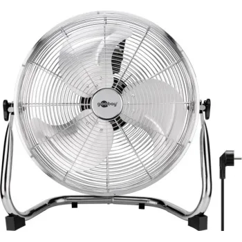 Goobay 39510 Padló ventilátor, 40 cm, 3 sebesség, króm, 90W