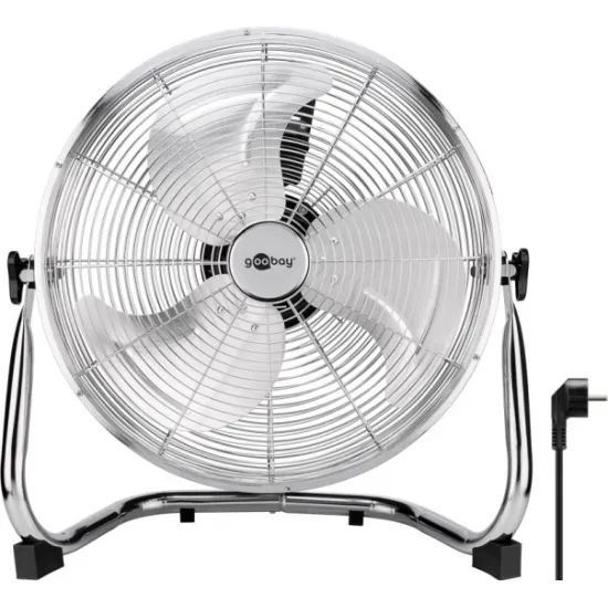 Goobay 39510 Padló ventilátor, 40 cm, 3 sebesség, króm, 90W