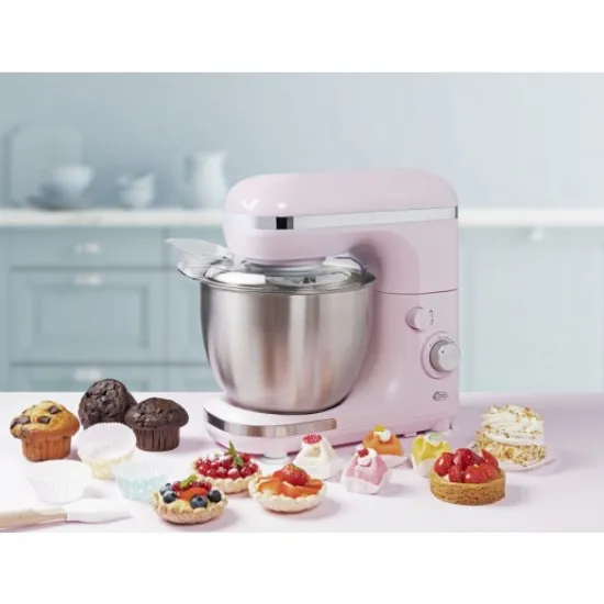 Bestron AKM900P konyhai robotgép 4 az 1-ben, 5l kapacitás, 7 sebesség fokozat, 800-1000W, rózsaszín kivitel