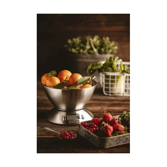 Adler AD3134 konyhai mérleg 5kg, inox