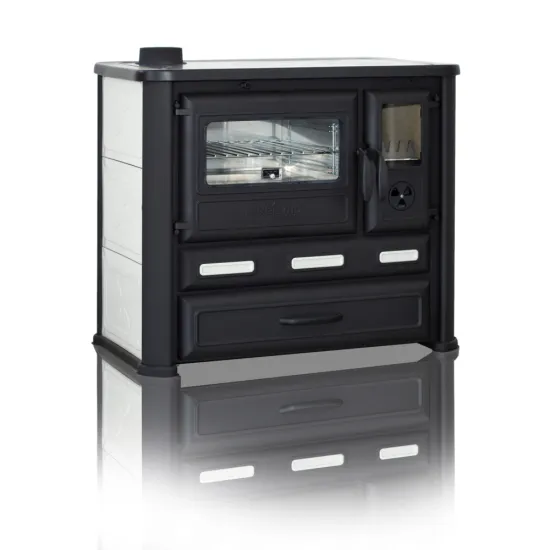 Warnex Alma Mons Sparhelt 8kW balos hátsó vagy felső kivezetés 120mm, inox sütő belső