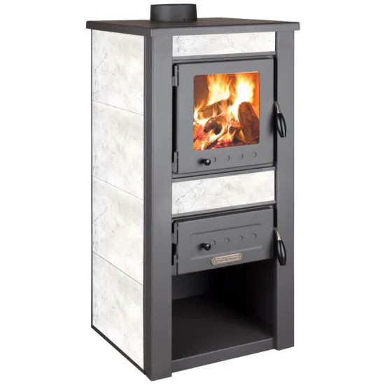 Pro-Termo Alpina boiler 24 fehér vízteres csempés 24 kW kandalló