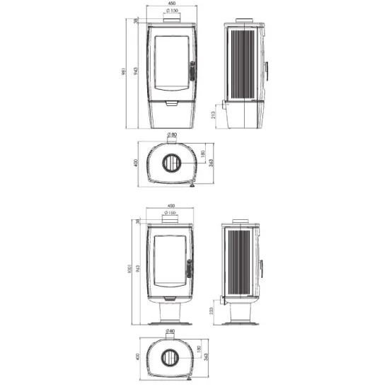 Warnex Aria öntvény kandalló 8kW