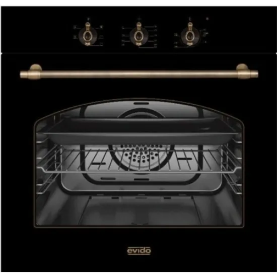 Evido BOR63A.2+HGR60A.1 sütő+főzőlap szett-Evido Rustic-H 60A gáz főzőlap antracit Evido Rustic-O 60A légkeveréses sütő antracit