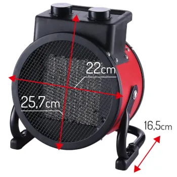 Camry CR7743 keráma fűtőelemes ventilátoros hősugárzó, 1000/2400W, 90° dönthető 