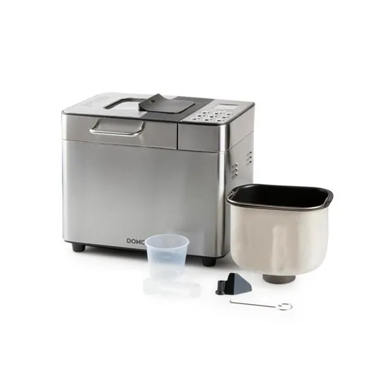 Domo B3971 automata kenyérsütő gép adagoló nyílással, fekete inox színű 