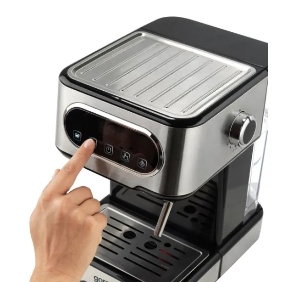 Gorenje ESCM15DBK kávéfőző 15BAR, inox-fekete szín