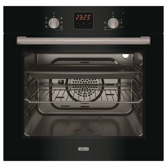 Evido BOC6DB.2 COMFORT 60B fekete beépíthető multifunkciós sütő 56L, A energiaosztály 
