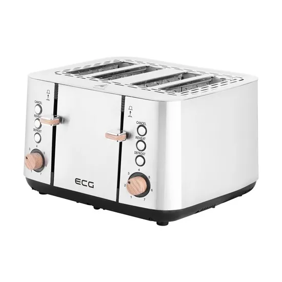ECG ST 4767 TIMBER 4 rekeszes rozsdamentes kenyérpirító