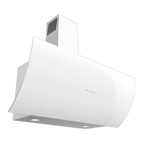 Evido CHV9TW.1 Cliff 90W Design döntött fali kürtös konyhai elszívó fehér 90cm 