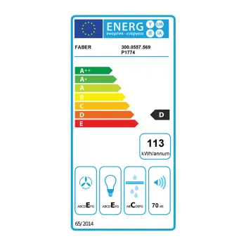 Faber 2740 PB SRM X A60 inox 2 motoros konyhai elszívó mosható fém zsírszűrővel, hátsó vagy felső légkivezetéssel 300.0557.569