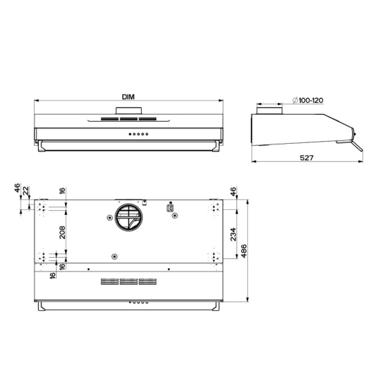 Faber 2740 PB SRM WH A60 300.0557.570 fehér 2 motoros konyhai elszívó mosható fém zsírszűrővel hátsó vagy felső légkivezetés