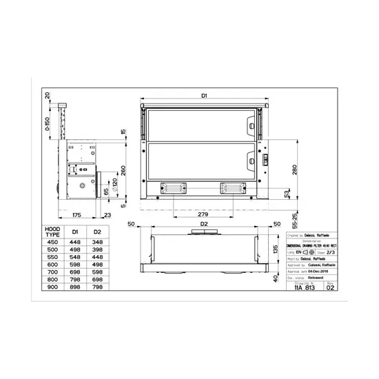 Faber FLEXA NG W/X A60 beépíthető kihúzható konyhai elszívó,60cm, 2xLED világítás