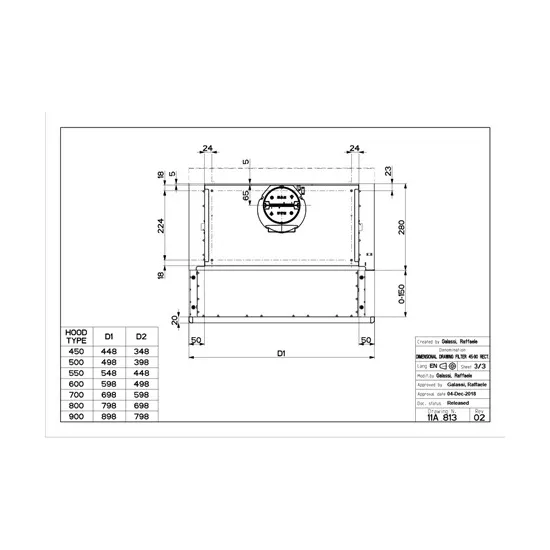 Faber FLEXA NG W/X A60 beépíthető kihúzható konyhai elszívó,60cm, 2xLED világítás