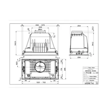 Faber INKA SMART HC X A70 kürtőbe építhető konyhai elszívó, 70cm, 2x LED világítás, 