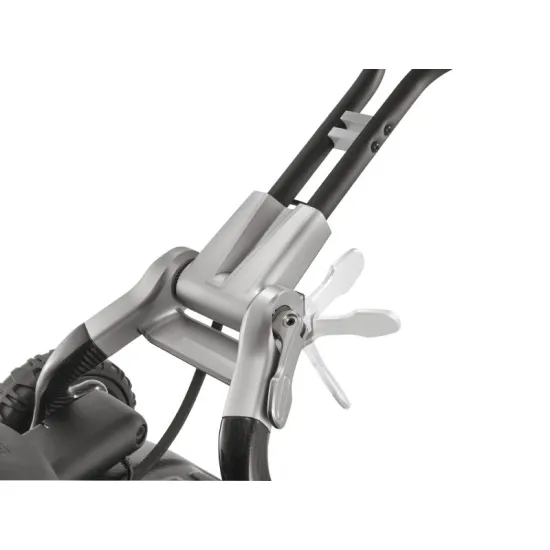 Stiga MODEL-1 önjárós akkumulátoros fűnyíró, szén/kevlár anyag vázzal, hajtható fogantyúval