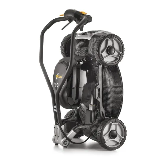 Stiga MODEL-1 önjárós akkumulátoros fűnyíró, szén/kevlár anyag vázzal, hajtható fogantyúval