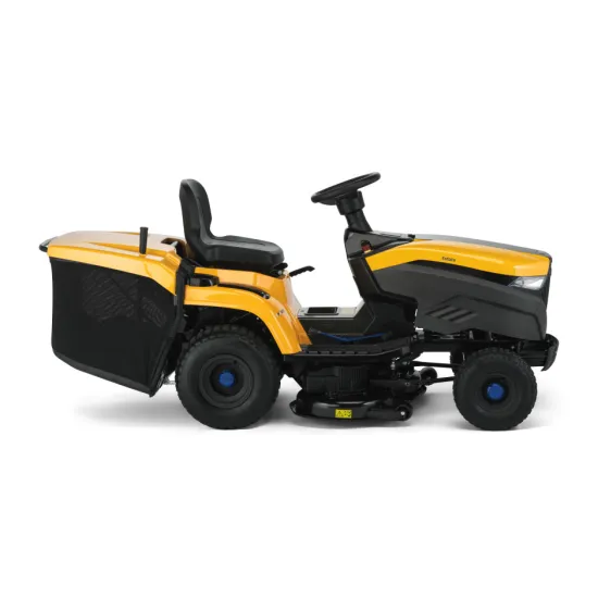 Stiga ESTATE 384e akkumulátoros fűgyűjtős fűnyíró traktor,gyűjtés,hátsó kidobás funkcióval