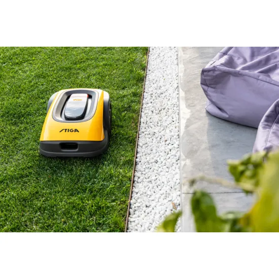 STIGA G 1200 robotfűnyíró, emelésérzékelő, akadályérzékelő, esőérzékelő, lopásriasztás funkcióval