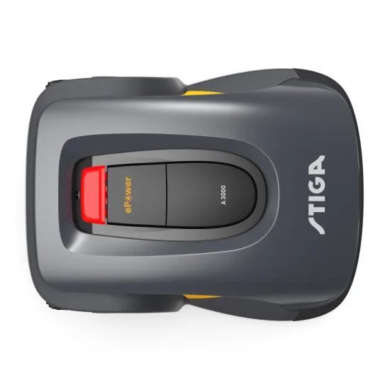 Stiga A 3000 robotfűnyíró, emelés, akadály, eső, lopás, értesítés érzékelővel