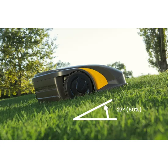 Stiga A 5000 robotfűnyíró emelés, akadály, eső, lopás, értesítés jelzővel 