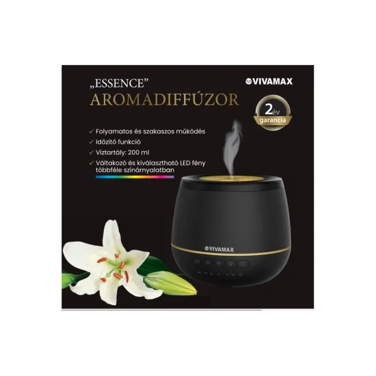 Vivamax GYVH49 Essence aromadiffúzor, ultrahangos párásító