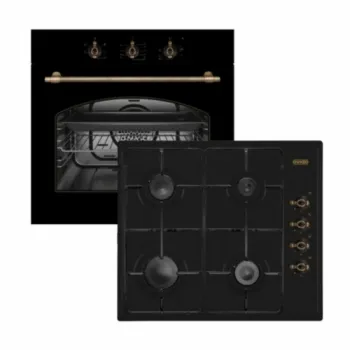 Evido BOR63A.2+HGR60A.1 sütő+főzőlap szett-Evido Rustic-H 60A gáz főzőlap antracit Evido Rustic-O 60A légkeveréses sütő antracit