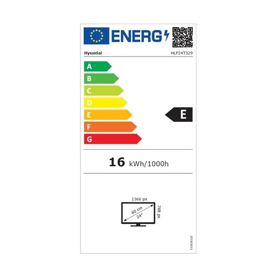 Hyundai HLP24T329 HD LED TV, 60cm, 24"