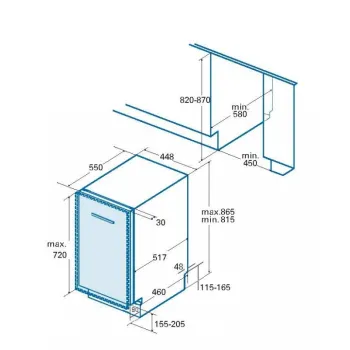 Cata teljesen beépíthető 45cm mosogatógép LVI-46010