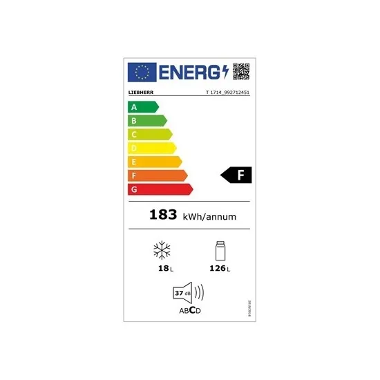 Liebherr T 1714-22 egyajtós hűtőszekrény 85 / 60,1 / 62,8 cm