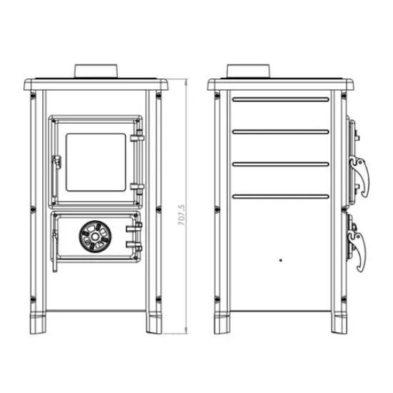Warnex Happy szabadonálló kandalló 6kW 40x72x40cm 