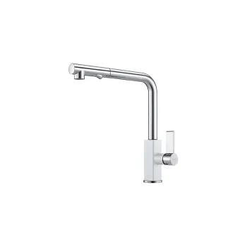 Franke Maris Doccia egykaros mosogató csaptelep,krom/gleccser fehér,115.0392.368