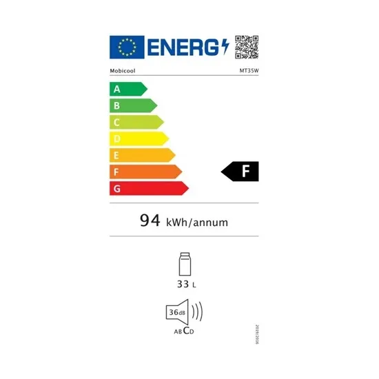 Mobicool MT35W autós hűtőtáska 12 V/230 V 34 l fehér / kék