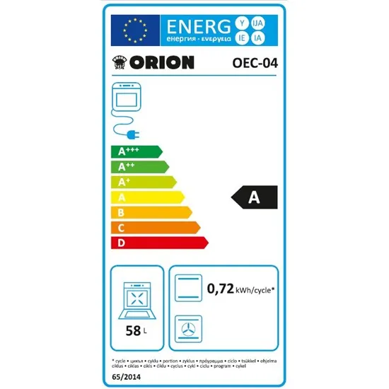 Orion OEC-04 vasmagos elektromos tűzhely, 50x60x85 cm 