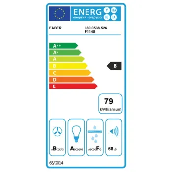 Faber STEELMAX EV8 LED BK/X A80 beépíthető falra szerelhető döntött kürtös konyhai elszívó, 80cm fekete/üveg