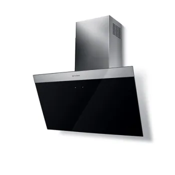 Faber DAISY + BK A80 beépíthető falra szerelhető döntött kürtös konyhai elszívó,80cm,LED világítás