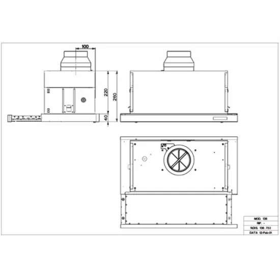 Faber MAXIMA NG TOUCH EV8 LED X A60 beépíthető kihúzható konyhai elszívó inox,60cm, LED világítás
