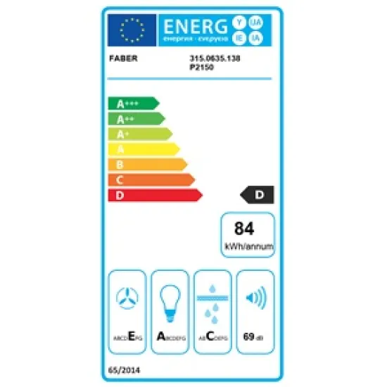 Faber FLEXA NG GLASS LUX W A60 beépíthető kihúzható konyhai elszívó, 60cm,2x LED világítás,