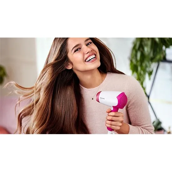 Philips BHD003/00 SalonDry Compact hajszárító, 1400W, fehér/pink 