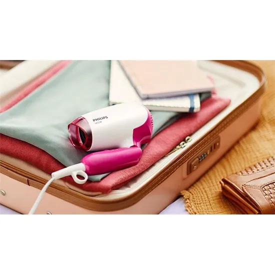 Philips BHD003/00 SalonDry Compact hajszárító, 1400W, fehér/pink 