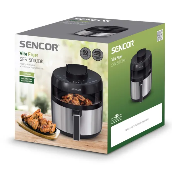 Sencor SFR5010BK forrólevegős fritőz 5l