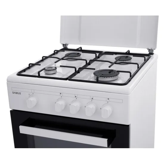 Samus SM450ABS LPG gázpalackos gáztűzhely 50cm mélység, 85X50X50cm fehér, Pb gázpalack nem tartozék