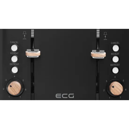 ECG ST 4768 TIMBER BLACK 4 rekeszes kenyérpirító