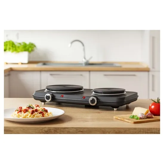 Sencor SCP2254BKEUE4 elektromos főzőlap, 2500W, kétzónás,fekete