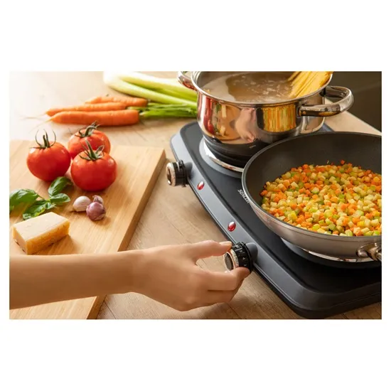 Sencor SCP2254BKEUE4 elektromos főzőlap, 2500W, kétzónás,fekete